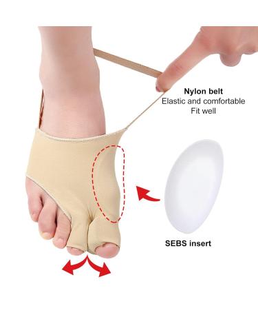 Bunion Corrector - Soft Nylon Hallux Valgus Corrector for Men and Women - Toe Separator for Home and Office - Size Small - Buy Online on GoSupps.com