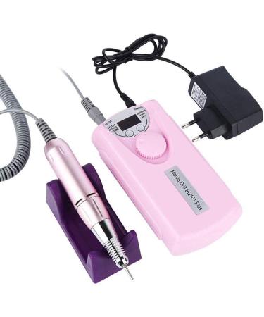 Nail Drill - Portable Efile Nail Drill 30000RPM Pink Finger Toe Nail Care Kit Electric Nail Drill for Acrylic Nails Gift for Women Home and Salon Use