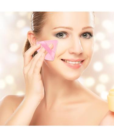 Sibba Triangle Shape Powder Puff Set 3 Soft Cosmetic Sponges for Loose Powder & Foundation | Large Cotton Makeup Cushions (Pink) International Shipping Available - Buy Online on GoSupps.com