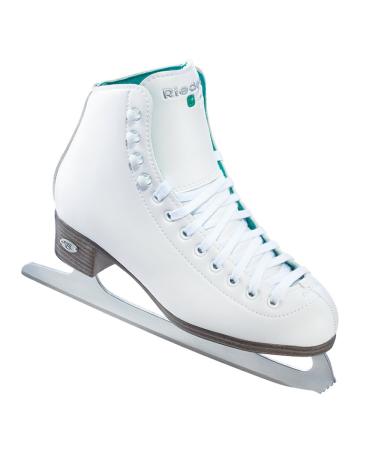 Riedell Skates - 110 Opal - Recreational Ice Skates with Stainless Steel Spiral Blade 8 White