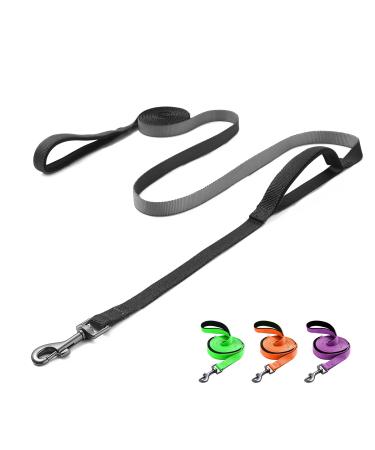 Demigreat drag line for dogs 1.5m / 3m / 5m Robust long dog leash training line with padded handle and hand loop training leash for small to large dogs 5m / 16.5ft black