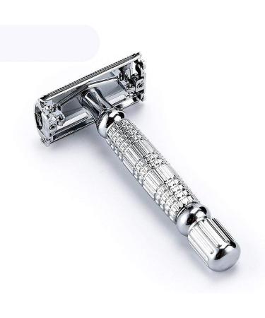 Butterfly Safety Razor - Heavy Duty Twist To Open Double Edge Safety Razor for Men Shaving Kit with 10 blades and Henri et Victoria Samples Butterfly Razor Mechanism - Buy Online on GoSupps.com