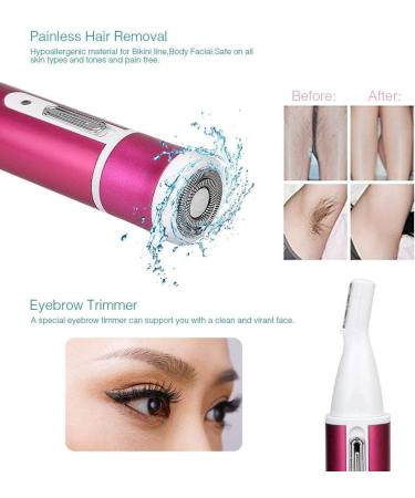 Nicoone 4-in-1 Women's Electric Razor Set | USB Rechargeable Painless Hair Removal | Bikini Trimmer with 4 Attachments - Buy Online on GoSupps.com