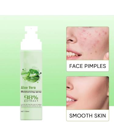 Aloe Vera Face Toner Moisturizing Spray Make Up Setting Spray for Face Aloe Facial Spray for Acne Prone Skin Hydrating Face Mist for Dry Skin Makeup Face Mist Nourishing Dry Skin & Relieve Acne -150ml - Buy Online on GoSupps.com