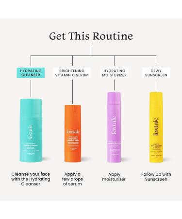 Fox_Tale Daily Duet Face Wash & Makeup Remover - Hydrating with Hyaluronic Acid Red Algae | For All Skin Types - 3.4 fl oz - Buy Online on GoSupps.com