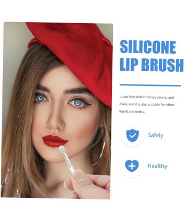 minkissy 3 Sets Lip Gloss Brush Nose Cleaner Pad Lip Applicator Wands Makeup Lip Brush Silicone Lip Brush Face Tools Mini Lip Gloss Makeup Tool Silica Gel White Miss Lipstick Brush Make up - Buy Online on GoSupps.com