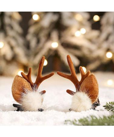 Reindeer Antlers Hair Clip - Christmas Hair Accessories for Girls & Women | Brown - Buy Online on GoSupps.com