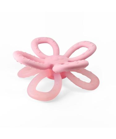 BebeBiu Teething Ring for Babies Flower Teething Ring Baby Teething Aid BPA-free Silicone Teething Ring for Baby for Teething (Blush) - Buy Online on GoSupps.com