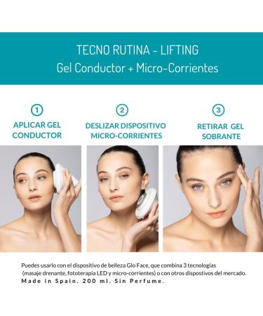  glo Glo - Micro-current conductive gel | enriched with hyaluronic acid | Specific for facial use - 200 ml - Buy Online on GoSupps.com