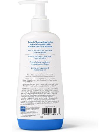 Remedy Dermatology Series Unscented Body Lotion for Dry and Sensitive Skin - 8 Oz, Paraben-Free (1 Pack) - Buy Online on GoSupps.com