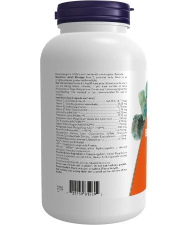 Now Foods Bone Strength (w/MCHA Vit K2 Boron +) 240cap - Buy Online on GoSupps.com
