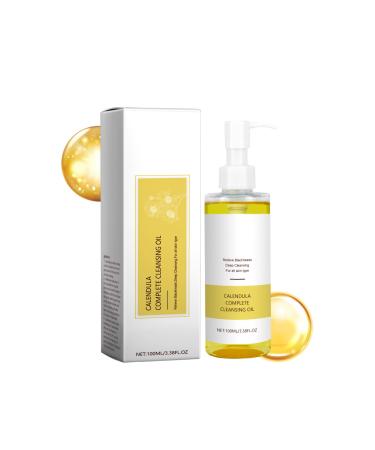 Cleansing Oil Nettoyant et D maquillant Visage A l'Extrait de Calendula Officinalis Huile Nettoyante en Profondeur Nettoie en Douceur le Visage et D maquille les Yeux et les L vres