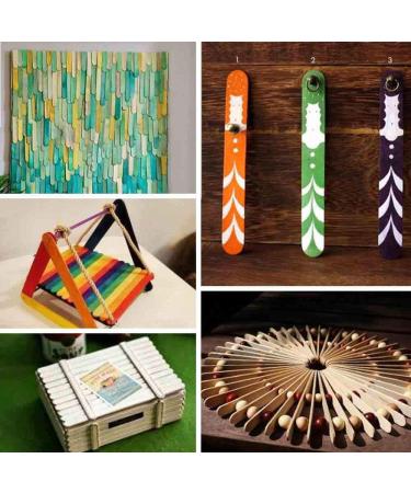 200pcs 4.5 Natural Wooden Food Grade Craft Sticks for DIY Crafts and Ice Cream - Eco-Friendly Popsicle Sticks - Buy Online on GoSupps.com