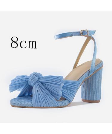 XTZYGLFD Women s Summer Thick Heel Sandals - High Heel Bow Design Large Size Available Blue 5 UK - Perfect for Comfort & Style - Buy Online on GoSupps.com