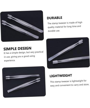 Villful 3-Piece Stainless Steel Tweezers Set for Eyelash Extensions Stamps and Coin Collecting - Precision Tools for Beauty and Philately - Buy Online on GoSupps.com