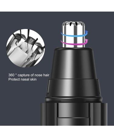 tinysiry Electric Nose Trimmer Quick Shave 360 Degree Rotation Handheld Nose and Ear Trimmer Painless Nose Hair Trimmer Battery Powered Nose Hair Cutter Black - Buy Online on GoSupps.com