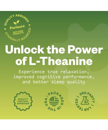 Purisure L-Theanine Powder 100g | Relaxation & Focus Supplement | Calm Inducing Formula | Cognitive Function Support - Buy Online on GoSupps.com