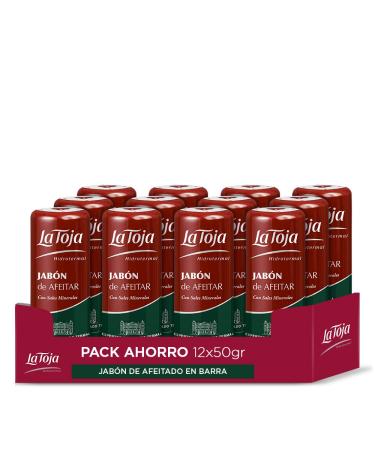 La Toja La Toja - Bar Shaving Soap 12 units of 50g (600ml) Soft and long-lasting shave for all skin types