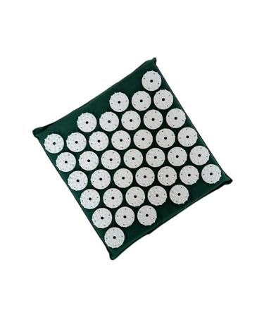 Dunlap massage cushion (20 * 2 0cm) acupuncture massage pillow ABS Spike Acupressure Pad body tension relief easy Carry massage matt massage pillow (size: dark green)