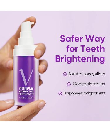 Purple Teeth Whitening Foam - Tooth Stain Removal & Whitening Booster (30ml) - Buy Online on GoSupps.com