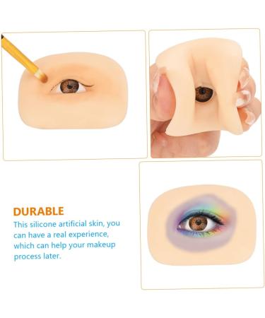 NOLITOY 1 Set Makeup Practice Skin Eyeshadow Eye Makeup Board Makeup Silicone Skin Training Board Thicken 6.90X5.20X1.40CM Assorted Color - Buy Online on GoSupps.com
