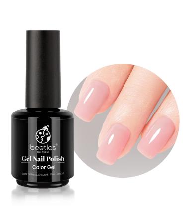 Beetles Gel Nail Polish- Nude Cream Tan Translucent 15ml Neutral Color Natural Gel Polish Soak Off LED Nail Lamp Gel Nails French Manicure Art Gel 0.5Oz 2002-Cream Tan