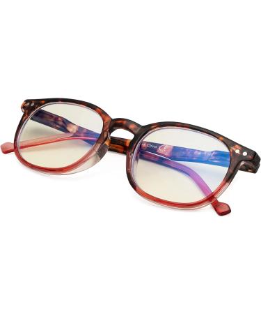 Eyekepper Blue Light Filter Reading Glasses Tortoise-Red Frame +2.00 - Computer Screen Glare Blocking Digital Readers for Men and Women - Buy Online on GoSupps.com