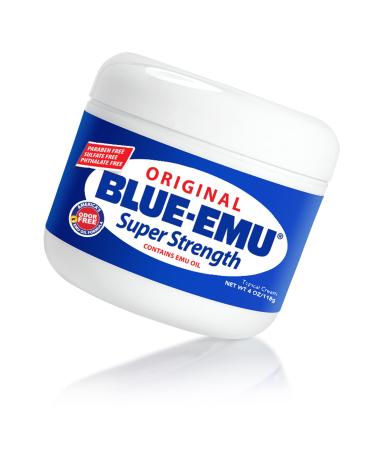 Nfi Consumer Products Blue-Emu Super Strength Emu Oil, Odor & Fragnance Free, Blue, 4 Oz, (00204) 4 Ounce (Pack of 1)