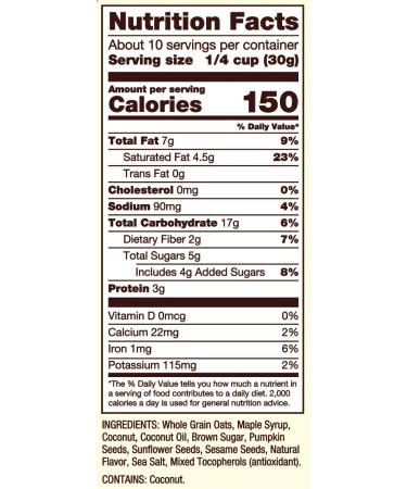Bob's Red Mill Homestyle Maple Sea Salt Granola 11oz - Pack of 6 - Buy Online on GoSupps.com