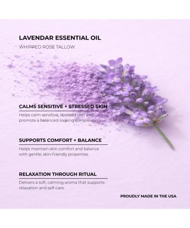 GLISSANT Rose Tallow Cr me with Lavender | Grass Fed Whipped Beef Tallow Moisturizer for Face & Body | Deep Hydration for Dry Sensitive Skin | Extra Filtered No Beef Scent | 4 oz - Buy Online on GoSupps.com