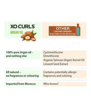 XO Curls Cold-Pressed Organic Argan Oil - Pure & Natural Hair Treatment - Buy Online on GoSupps.com