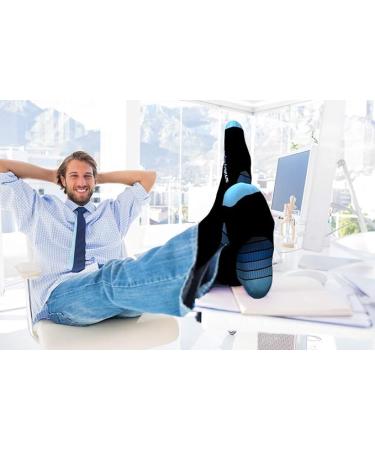 Physix Gear Compression Socks Men & Women - Black/Blue - S/M - Buy Online on GoSupps.com