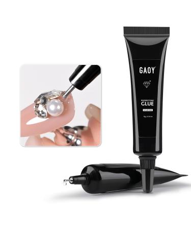 GAOY Rhinestone Glue for Nails 15g UV Nail Gem Glue Gel 3D Nail Art Gel for Nail Charms Gems and Jewels Decoration