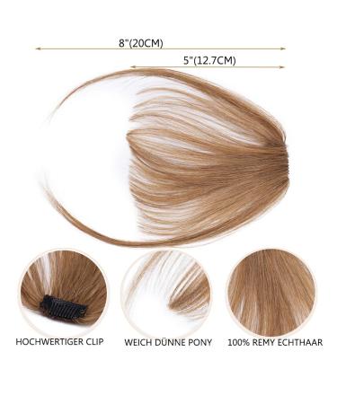 SEGO Pony Hairpiece Fringe Clip On | 100% Remy Human Hair Extension - Light Brown #6 | Real Hair One Piece for Effortless Style - Buy Online on GoSupps.com