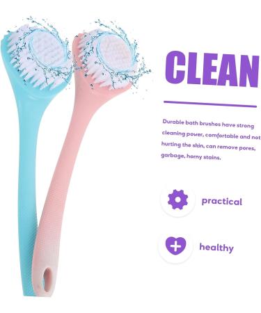 Hemoton 2pcs Bath Brush Set - Adult Exfoliating Shower Brushes for Body Cleaning and Massaging | Back Scrubber and Scrubber Shower Tool - Buy Online on GoSupps.com
