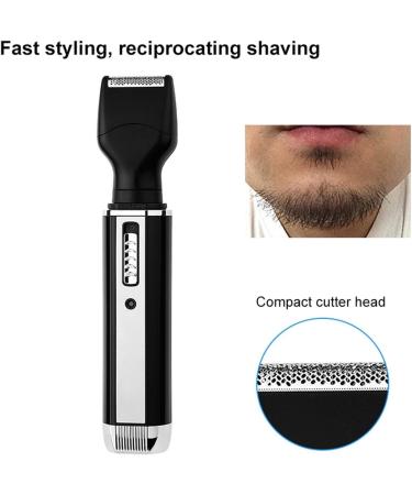 4 in 1 Rechargeable Electric Nose Ear Hair Trimmer for Men & Women - Painless Hair Clipper for Sideburns Eyebrows & Beard Grooming - Buy Online on GoSupps.com