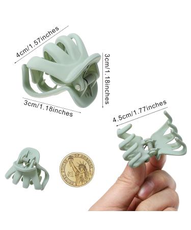 12 Small Octopus Hair Clips for Women - 1.57 Inches No Slip Jaw Clips - Strong Hold Hair Clamps - Multicolor Matte Hair Clips - Buy Online on GoSupps.com