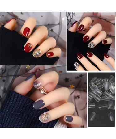 500pc Natural Short Square Press on Nails | Full Cover False Nails for Women & Girls | DIY Nail Art Tips - Buy Online on GoSupps.com