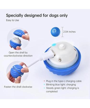 Interactive Cat Toy Ball - LED Light & 360 Self-Rotating - Navy Blue - Stimulation & Fun for Cats - Buy Online on GoSupps.com