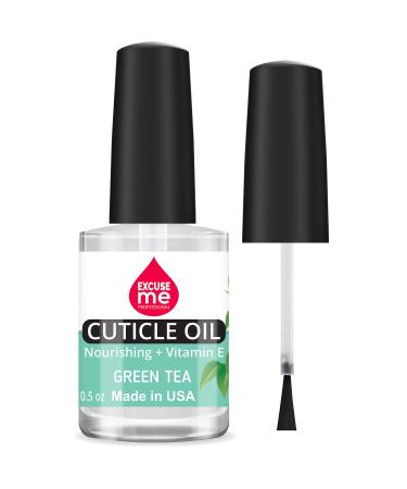 EXCUSE ME Professional Cuticle Oil Nourishing 0.5 oz Helps All Cracked Nails and Rigid Cuticles. (Green Tea)