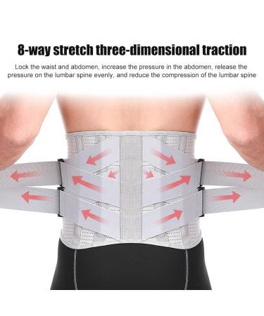 Breathable Lumbar Support/Back Brace For Lower Back Pain Relief Men Women Lumbar Spine Decompression Belt Sports Fitness Waist Trainer For Work Lifting Heavy Objects Alleviating Pain (Color : Gray S Gray Support Belt M - Buy Online on GoSupps.com