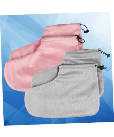 Amosfun 2 Pair Paraffin Wax Warmer Paraffin Wax Booties Paraffin Bath Liners Wax Foot Covers Moisturizing Booties Hot Spa Wax Foot Moisturizing Socks Cotton Foot Strap Foot Bag Heel Work 28x20cm Pink - Buy Online on GoSupps.com