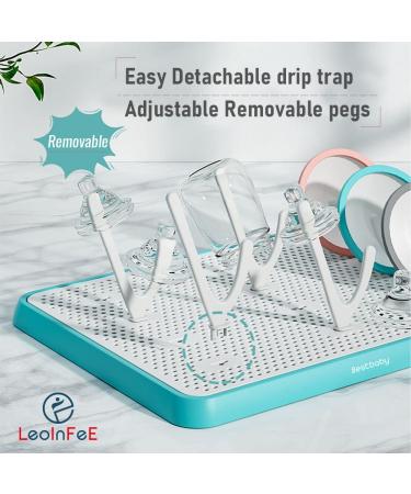 Baby Bottle Drying Rack - High Capacity Dryer for Bottles, Cups & Essentials (Light Blue) - Buy Online on GoSupps.com