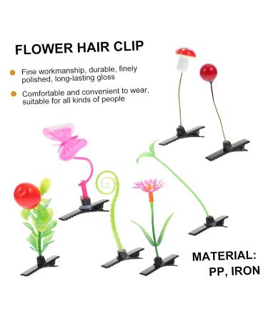 KALLORY 56 pcs Plant Girls Mixed Style Toddler Barrettes - Mini Sprout Hairpins Pins for Kids Party with Grass Sprouts, Little Mushrooms, Butterflies - Novelty Simulation Barrette Set - Buy Online on GoSupps.com