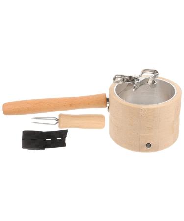 Fomiyes 1 set Hand-held moxibus tion box Massage-Moxa-Box Wermention article Tool Fall for Moxibustion-burner Moxa sticker roller burner wooden holder Handy metal Moxibustion cup