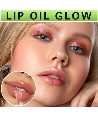 Hydrating Lip Glow Oil Lip Tint Stain Set Tinted Plumping Lip Oil Gloss Ultra-Hydrating & Nourishing Lip Care Lip Tint Smooth Glossy Finish Clear Tint Shiny and Vegan Lip Oil Moisturizing Non-Sticky Formula - Buy Online on GoSupps.com