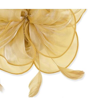 xbiez TeaParty Fascinator Headband French Style Derby Hair Clip for Women Organza Flower Headpiece Elegant Church Headband Purple - Buy Online on GoSupps.com