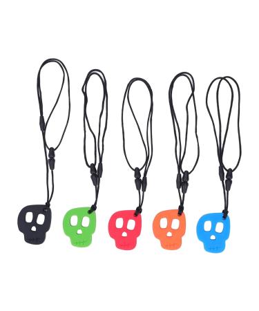 Tough Sensory Necklace Set - 5 Pack Silicone Oral Motor Aids for Autism ADHD & Anxiety Relief - Buy Online on GoSupps.com