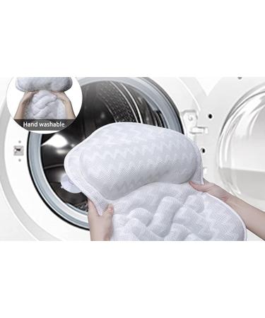 3D AirMesh Bath Pillow for Ultimate Neck and Back Support - Non-Slip Suction Cups - Men and Women - Buy Online on GoSupps.com