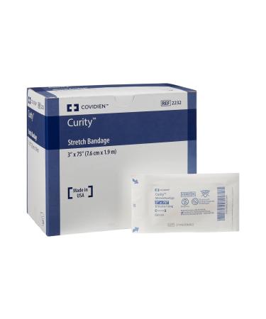 Covidien Curity Stretch Bandage Sterile in Soft Pouch 3 Inch X 4.1 Yards Stretched 75 Inches Relaxed (Case of 96)